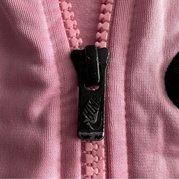 Nike Track Jacket Girls 3T Hearts Trim Pink Top Full Zip Athleisure - Picture 4 of 6